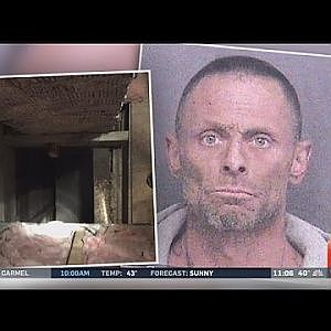 Man hides from police inside a wall... then gets stuck there - YouTube