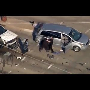 Dallas Police Chase Robbery Suspect and Murder Suspect Child Killer Texas - YouTube