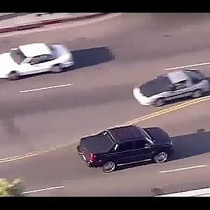 California Police Chase CADILLAC Pickup in Los Angeles - YouTube