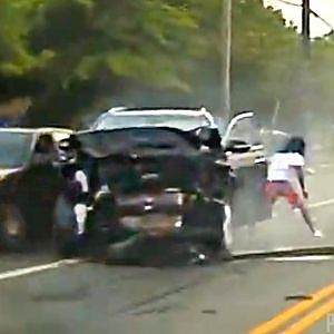 Dashcam Shows Multi-Car Crash After Short Police Chase - YouTube