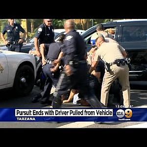 Suspect Arrested After High Speed Chase Through San Fernando Valley - YouTube