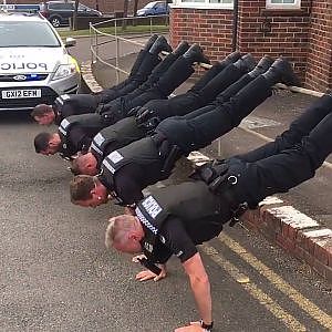 A section of West Sussex Police  Chichester raise the bar with their 22 push up challenge - YouTube