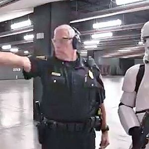 STAR WARS Stormtrooper VS. Fort Worth Police Officer ! - YouTube