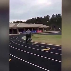 May River High School Student Knocks Cop Off Bike With Volleyball - YouTube