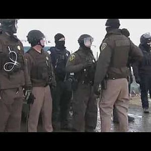Police Move in to Remove Protest Camp at Standing Rock North Dakota - YouTube