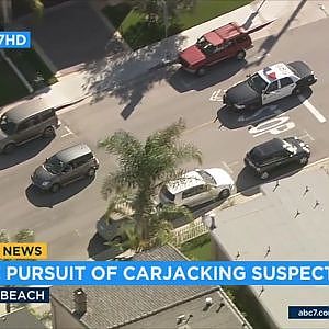 POLICE CHASE: Carjacking Suspect in Los Angeles (3/1/17) - YouTube