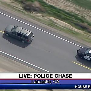 POLICE CHASE: Suspect Flees SUV and Tries to Run From CHP Officers in Lancaster, CA (FNN) - YouTube