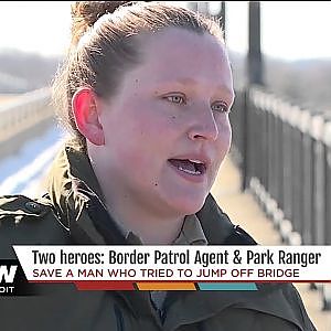 Border Patrol agent, DNR officer save suicidal man on MacArthur Bridge - YouTube