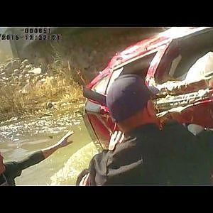 Body-cam footage shows heroic Utah rescue of ‘Baby Lily’ from submerged car - YouTube