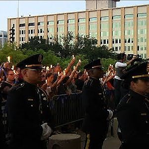Officers Mourned, Remembered During Dallas Vigil - YouTube