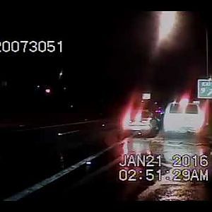 Washington State Patrol car struck by drunk driver - YouTube