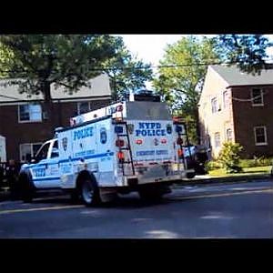 NYPD ESU extracts overturned car by building in Little Neck, Queens - YouTube