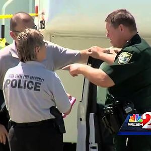 Deputy pulls man from burning RV in Volusia - YouTube