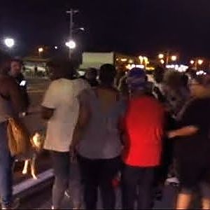 Raw: Gunshots After Car Hits Ferguson Protester - YouTube