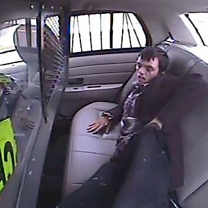 Police Car Flips Over With Prisoner Inside - YouTube
