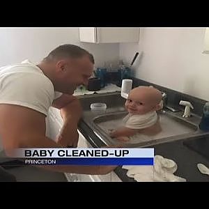 West Virginia state troopers care for child found covered in vomit - YouTube