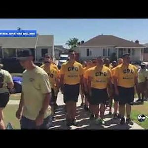Tribute to WWII Veteran Goes Viral When Group Sings 'Anchors Aweigh' at His Doorstep - YouTube