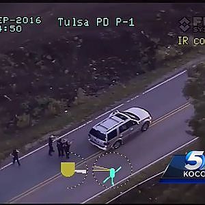 GRAPHIC VIDEO: Helicopter video of deadly Tulsa police shooting - YouTube