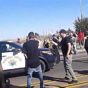 Street Racers Attack CHP | Fresno, CA - YouTube