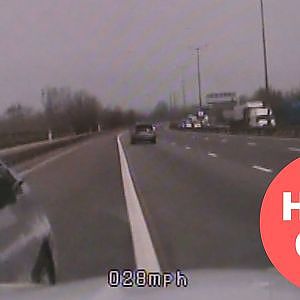 Hero Cop Saves Unconscious Mum By Ramming Car On Motorway - YouTube