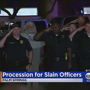 Procession For Slain Palm Springs Police Officers - YouTube