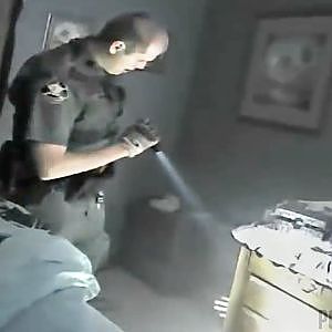 Police Bodycam Shows Suspect Hiding Inside Hollow Dresser - YouTube