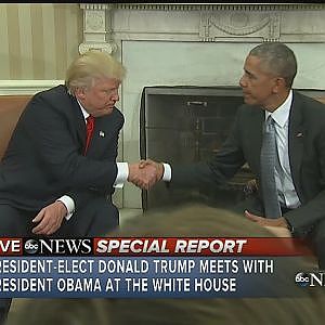President-elect Donald Trump meets with President Obama at the White House - YouTube