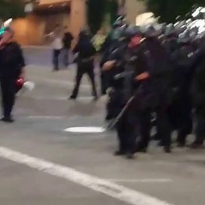 Massive militarized police presence at Trump protest in Los Angeles - YouTube