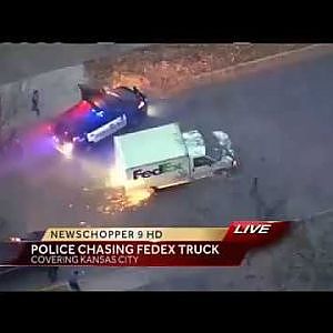 Kansas City Police Chase - Stolen FedEx Truck [19 Year Old Male] - YouTube