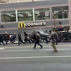 DC Police Confront Group of Demonstrators - YouTube