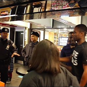 Challenging NYPD Cops in the Subway Station - YouTube