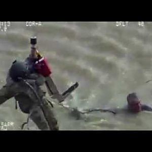 Black Hawk Crew Rescues Man From California Flood - YouTube