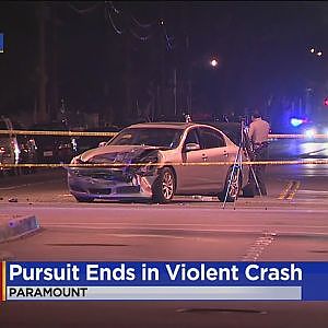 Paramount Pursuit Ends In Violent Collision, At Least 2 Hurt - YouTube