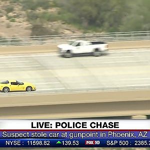 GRAPHIC ENDING: Police Chase Stolen Corvette In Phoenix, AZ - FULL VIDEO OF PURSUIT (FNN) - YouTube