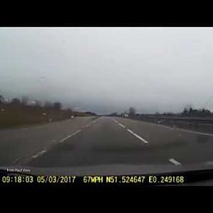 Shocking dashcam footage captures moment stag smashes into car - YouTube